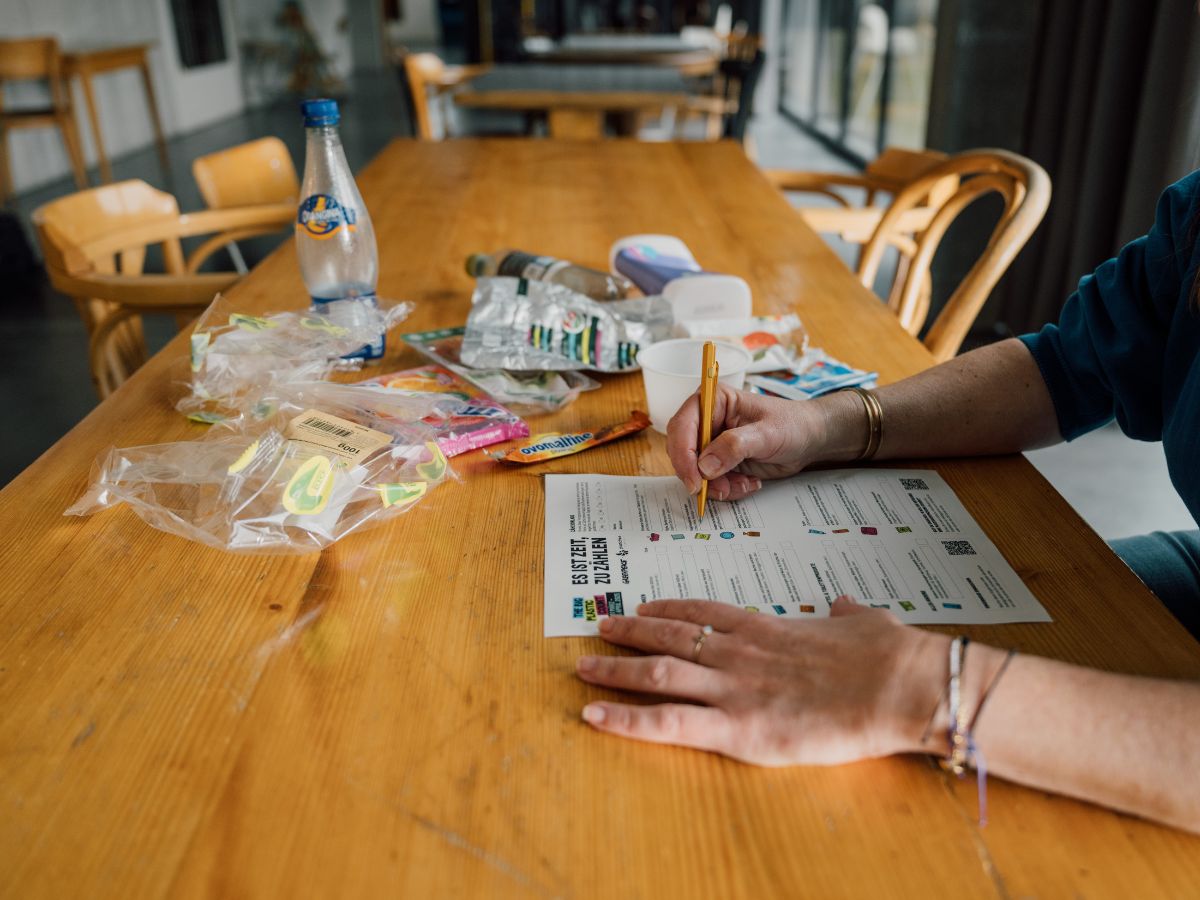 Zählzettel um deinen Plastik zu zählen